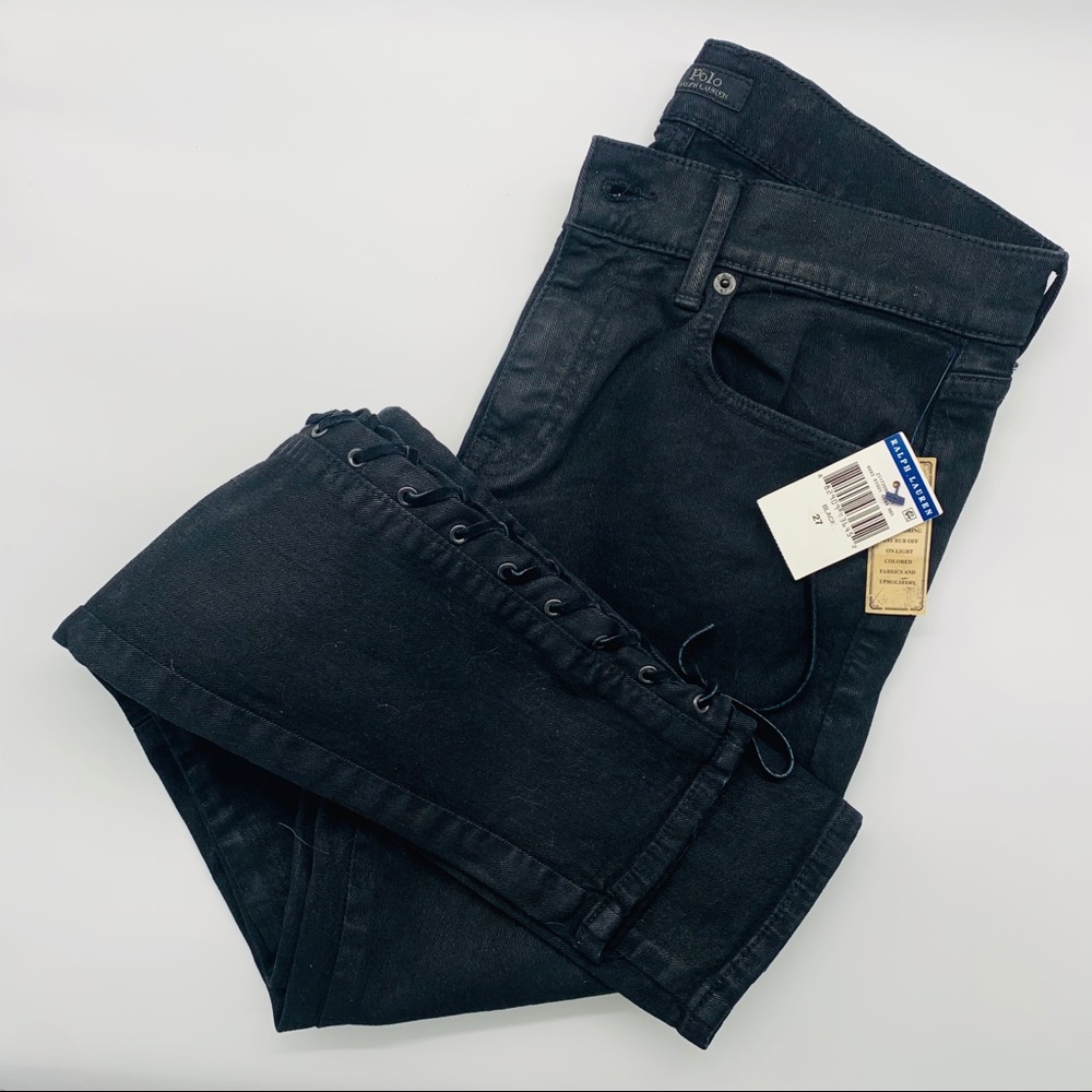 Polo Ralph Lauren Lace- Up Skinny Jeans